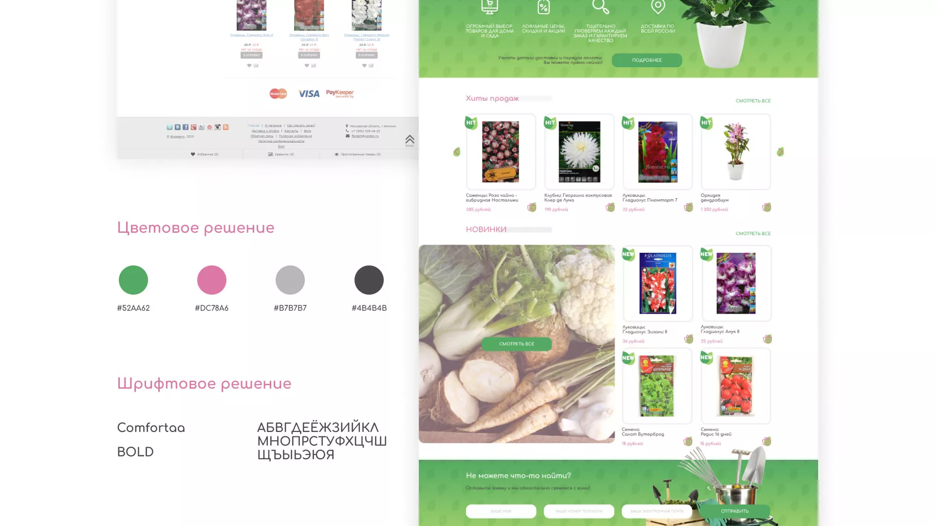Создание логотипа и интернет-магазина «FLORAINT» в Фурманове