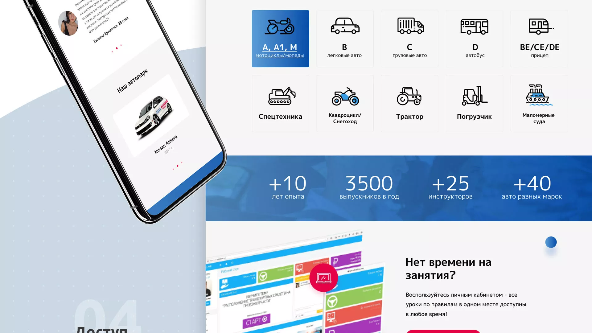 Разработка сайта автошколы «Орлан» в Фурманове