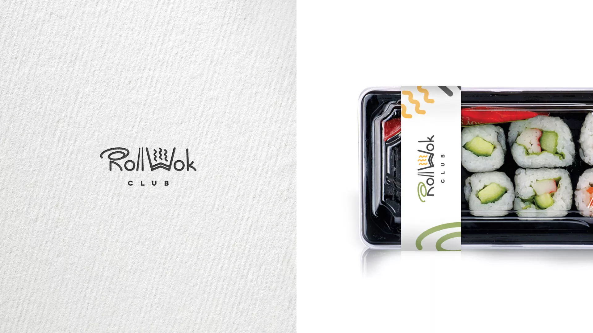 Создание дизайна упаковки суши-бара «Roll Wok Club» в Фурманове